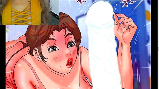 Step Aunt Seduction – Busty Anime Tia Reads Erotic Comic for Your Pleasure