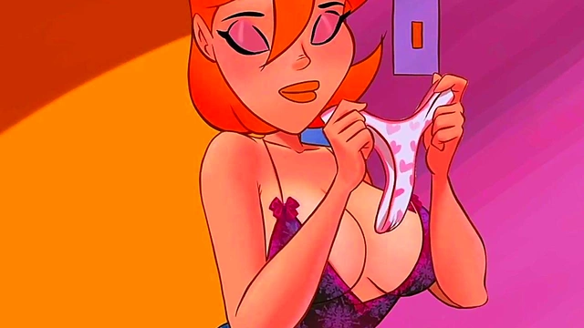 Horny Hentai Chick Reveals Tufted Panties for Erotic Cartoon Action