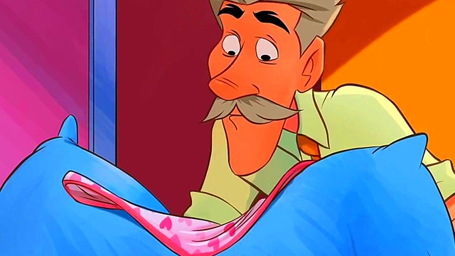 Horny Hentai Chick Reveals Tufted Panties for Erotic Cartoon Action