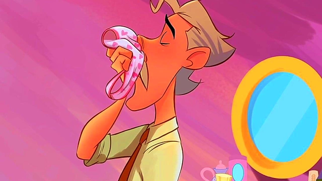 Horny Hentai Chick Reveals Tufted Panties for Erotic Cartoon Action