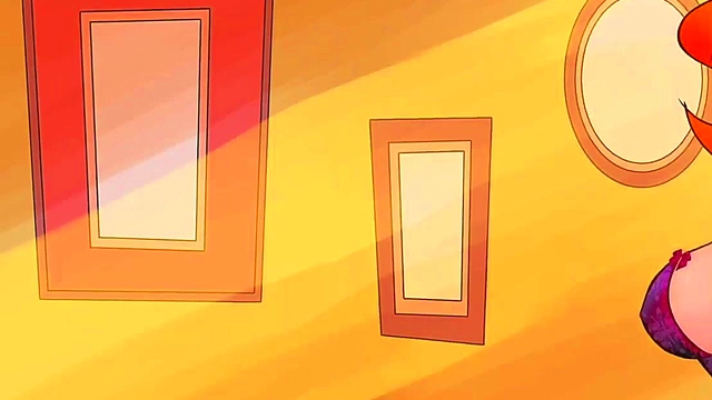 Horny Hentai Chick Reveals Tufted Panties for Erotic Cartoon Action