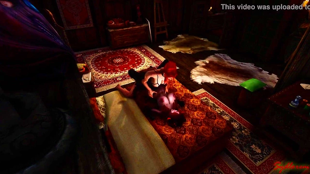 Big-Busted Futanari Makes Love To Female In Bed With Bedroom Squeaks & Passion