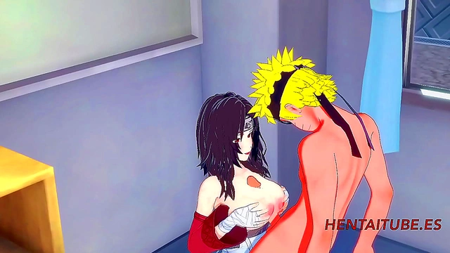 Kurenai Gets Dick From Naruto in 3D Anime Boobjob & Pussy Creampie