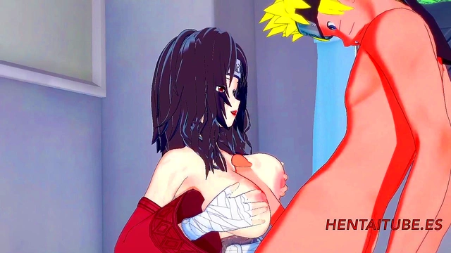 Kurenai Gets Dick From Naruto in 3D Anime Boobjob & Pussy Creampie