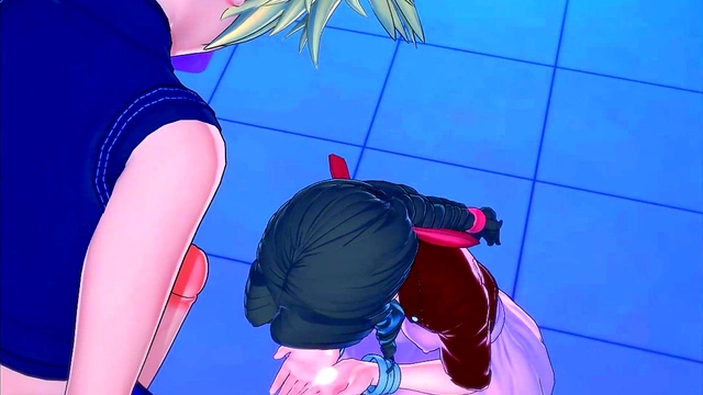 Aerith Rides Cloud's Dick in Bathroom Before Wall Fuck Creampie Orgasm