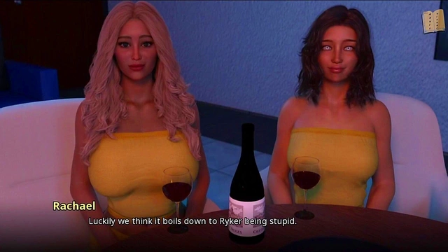 Two Hot Milf Cartoon Characters Share Wine Before Steamy Sex Session