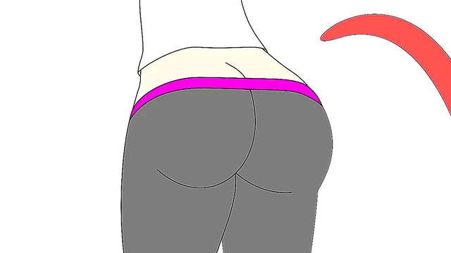 Horny Anime Chick possessed by Gross Worm Creature in Yoga Pants Volo Introsus Scene