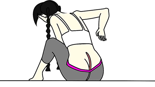 Horny Anime Chick possessed by Gross Worm Creature in Yoga Pants Volo Introsus Scene