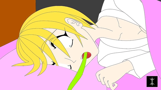 Hot Blonde possessed by Sexy Monster for Erotic Oral Delights in Anime Adventure