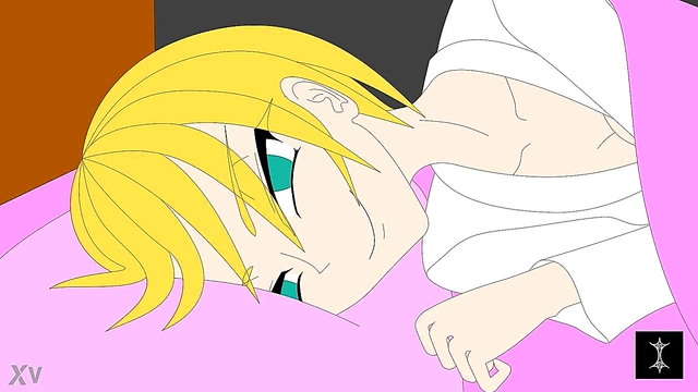 Hot Blonde possessed by Sexy Monster for Erotic Oral Delights in Anime Adventure