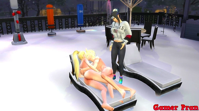 Naruto Fucks Ino & Haku in Hardcore Threesome With Anal Sex & Cuckold Action