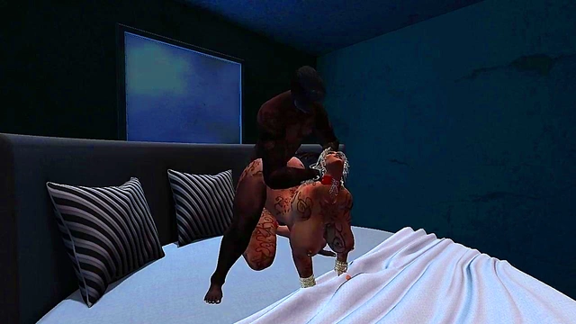 Blonde MILF Sluts It Up With Big Black Cock In Anime Anal Orgy