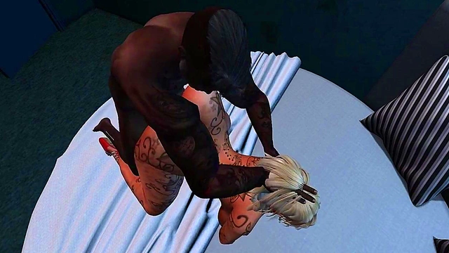 Blonde MILF Sluts It Up With Big Black Cock In Anime Anal Orgy