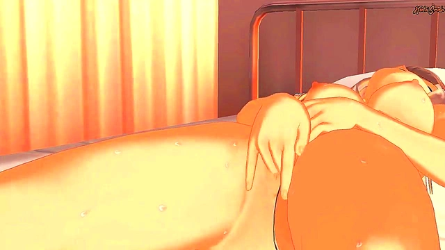 SCP 105 Fingers Pussy Then Rides Dick for Creamy Orgasm in Chair