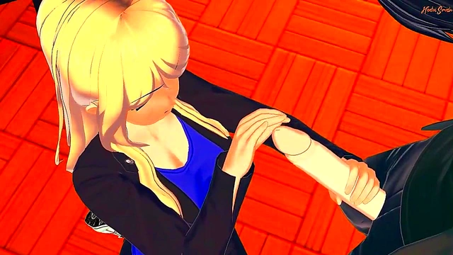 SCP 105 Fingers Pussy Then Rides Dick for Creamy Orgasm in Chair