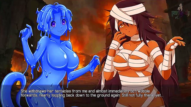 Brunette Slime Girl Dominates in BDSM Anime Adventure - Quest Failed Ch.1