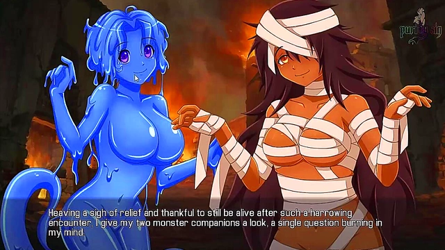 Brunette Slime Girl Dominates in BDSM Anime Adventure - Quest Failed Ch.1