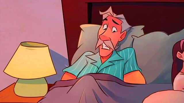 Horny Couple Spends Night in Bed With Cartoony Bunda Action & Car Sex Fun