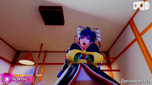 Nyotengu's Japanese Outfit Massage Ends With HotCowgirl Riding Action