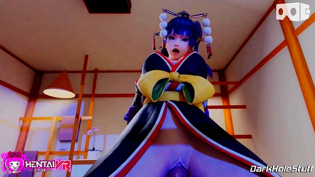 Nyotengu's Japanese Outfit Massage Ends With HotCowgirl Riding Action