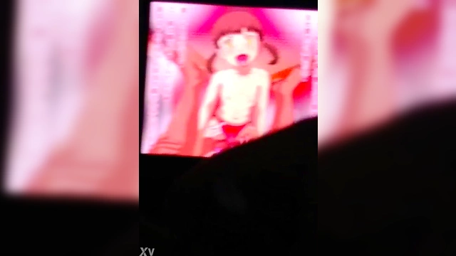 Cute Nanako Masturbates to Big Dick in Sexy Hentai Cum Tribute