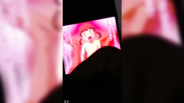 Cute Nanako Masturbates to Big Dick in Sexy Hentai Cum Tribute