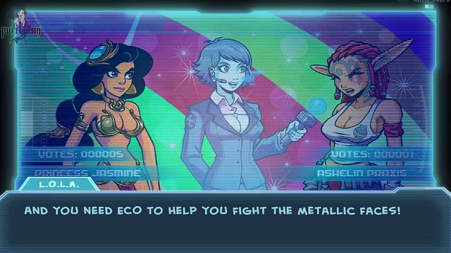 Sexy Anime Guide Lola Trains With Robot for Akabur's Genie Fantasy