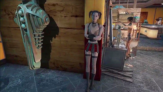 Sexy Fallout 4 Prostitutes in Lingerie Get Fucked by Anime Machines