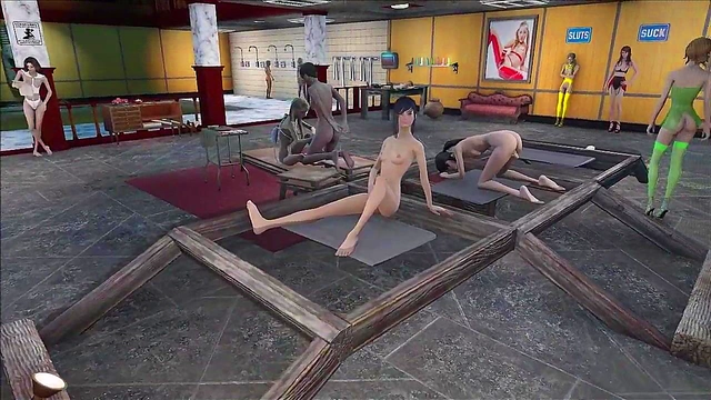 Sexy Fallout 4 Prostitutes in Lingerie Get Fucked by Anime Machines