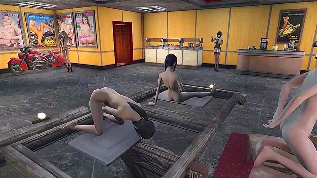 Sexy Fallout 4 Prostitutes in Lingerie Get Fucked by Anime Machines