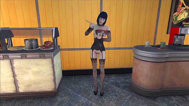 Sexy Fallout 4 Prostitutes in Lingerie Get Fucked by Anime Machines