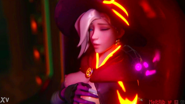 Horny Widowmaker Fucks Mercy in Yuri Overwatch Hentai Action