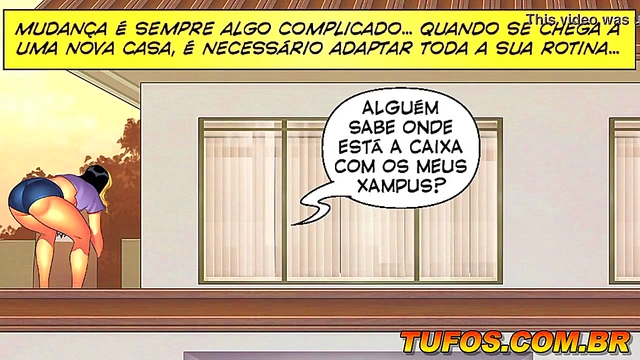 Hot Blonde Cartoon Girls Get Wild In Their New House Moving-Day Fun