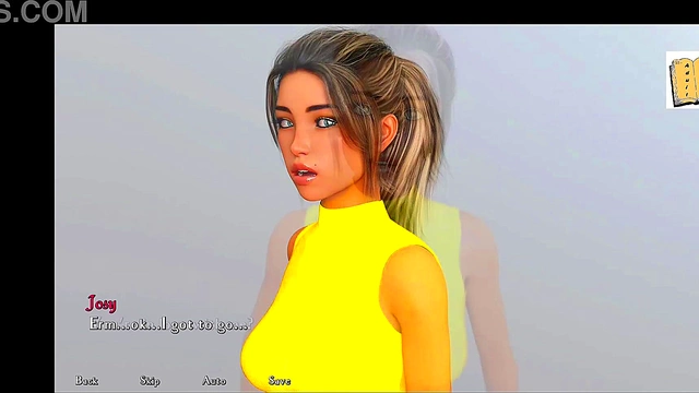 Teen Brunette With Big Tits Rides Dick In Kinky 3D Hentai Gameplay