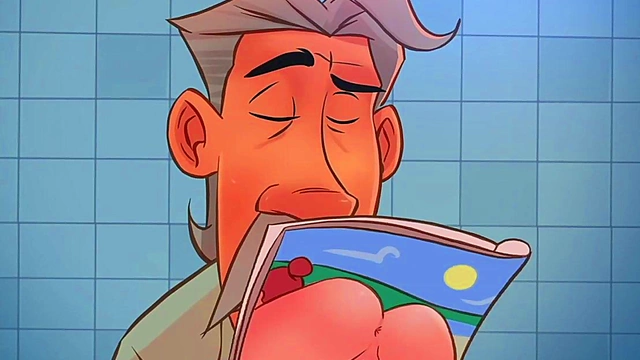 Hentai Toon Girls Surprise Guy With Bathroom Handjob & Blowjob Fun