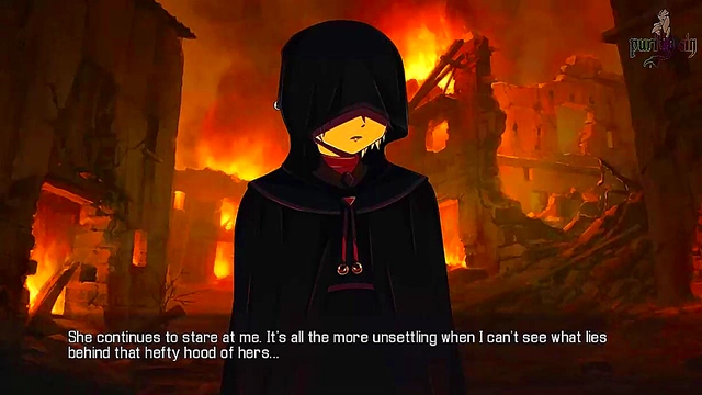 White-Haired Monster Girl Gives Seductive Handjob & Facial In Quest Failed Anime