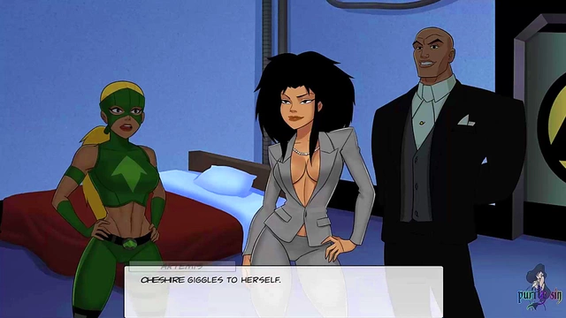 Cheshire & Artemis Toy With Desire – Lesbian Playtime in DC Comics Style Cosplay