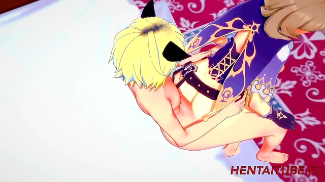 Lisa from Genshin Impact Enjoying Intense Blowjob & Pussy Fucking With Blonde Boyfriend