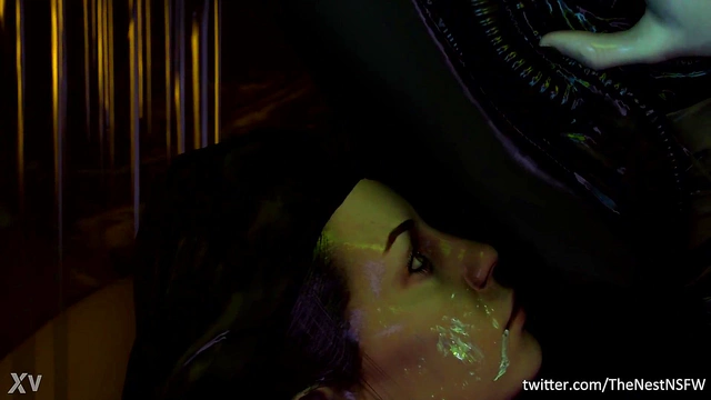 Amanda Ripley Gets Pregnant by Alien Creature in Interspecies Breeding Fantasy