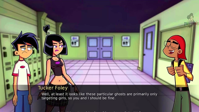 Hot Gothic Danny Phantom Masturbates in Amity Park for Your Pleasure