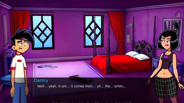 Hot Gothic Danny Phantom Masturbates in Amity Park for Your Pleasure