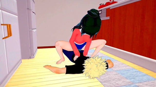 Katsuki Bakugo Pleases Slim Inko Midoriya With Passionate 3D Hentai Action