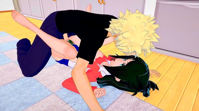 Katsuki Bakugo Pleases Slim Inko Midoriya With Passionate 3D Hentai Action