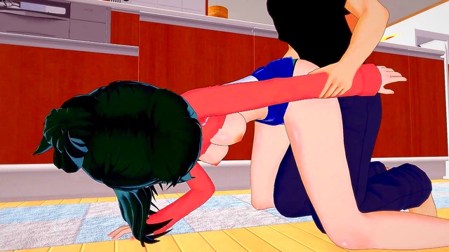 Katsuki Bakugo Pleases Slim Inko Midoriya With Passionate 3D Hentai Action