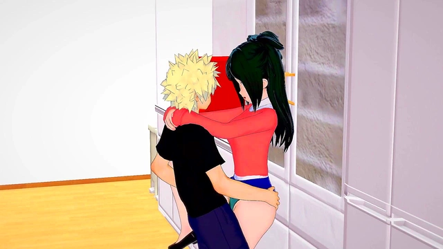 Katsuki Bakugo Pleases Slim Inko Midoriya With Passionate 3D Hentai Action