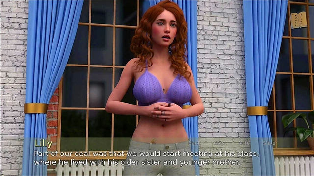 Teen Bruneette with Big Ass Rides Dick in Hot Anime Visual Novel Scene