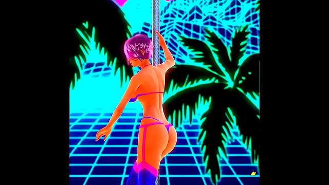 Hot Retro Stripper Amber Lynn Dances Seductively With Big Tits & Sexy Ass