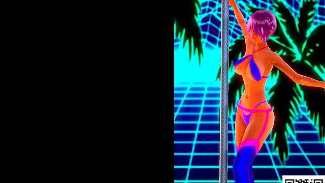 Hot Retro Stripper Amber Lynn Dances Seductively With Big Tits & Sexy Ass