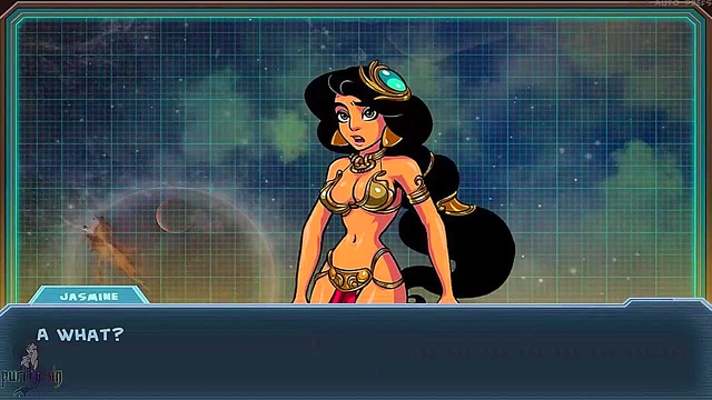 Hot Anime Princess Jasmine Enjoys Sexy Cam Show With Genie Toy