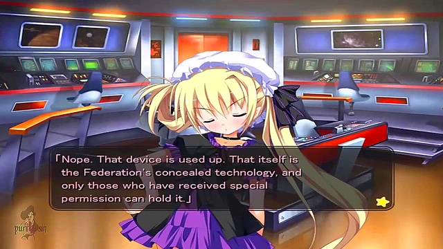 Blonde Anime GF Turns into Horny President for Alien Sex Games